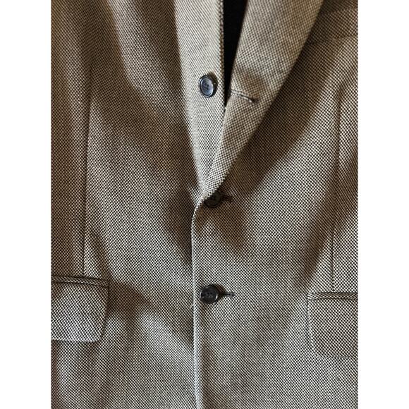 HAGGAR Men's Gray Classic Fit Two-Button Blazer Casual Sport Coat Jacket | 44 - Picture 7 of 13